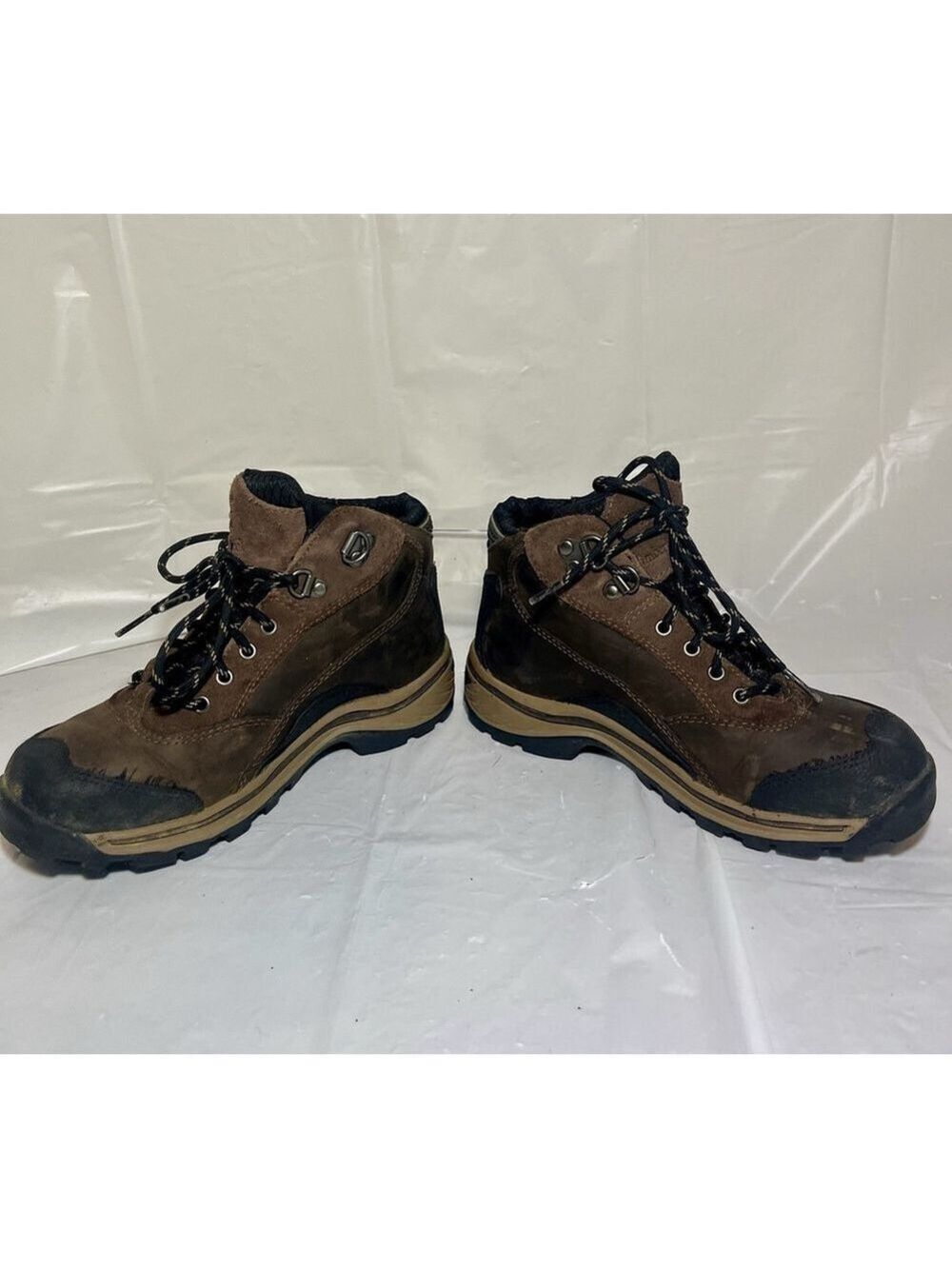 Timberland Pawtuckway Brown Black Hiking Boots Shoes Sz Youth 2.5 66732